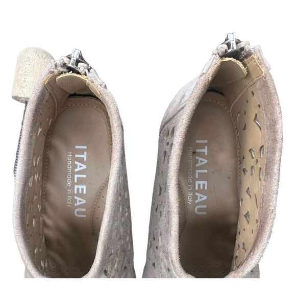 ITALEAU Women's Perla Suede Eyelet Detail Ankle Bootie HandMade in Italy Size 36 - Picture 9 of 9